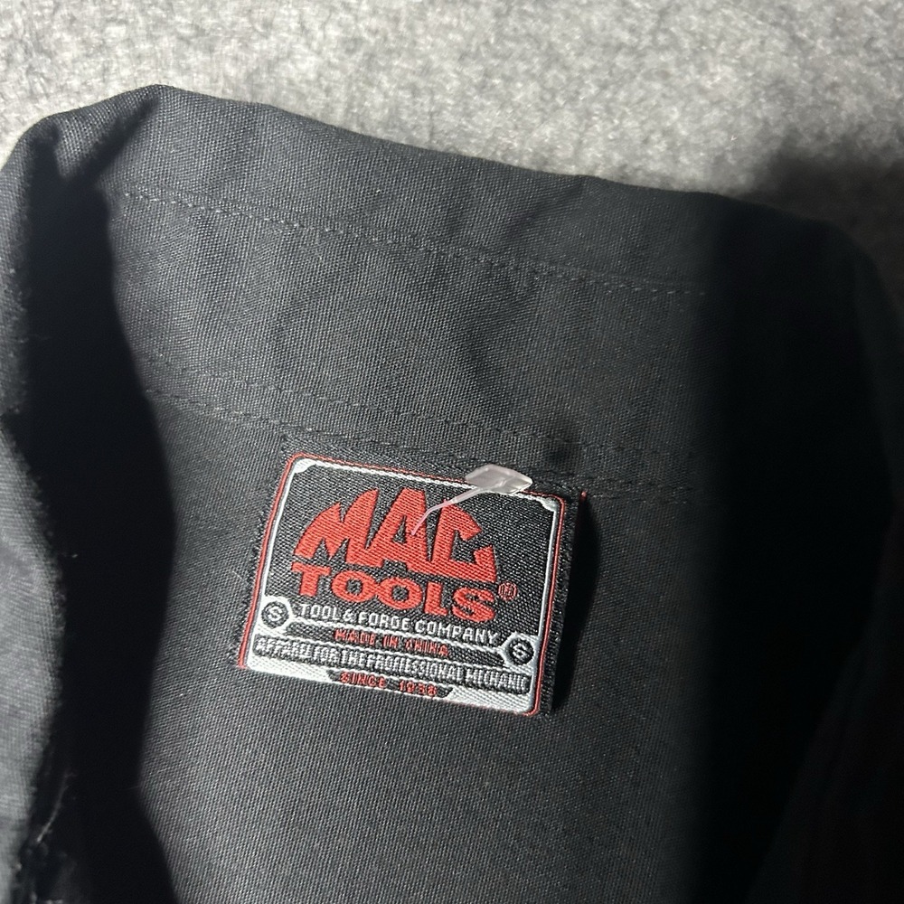 Mac Tools Men's Small (L) Breast Cancer Black Pink Short Sleeve Button Up Shirt - Picture 8 of 12